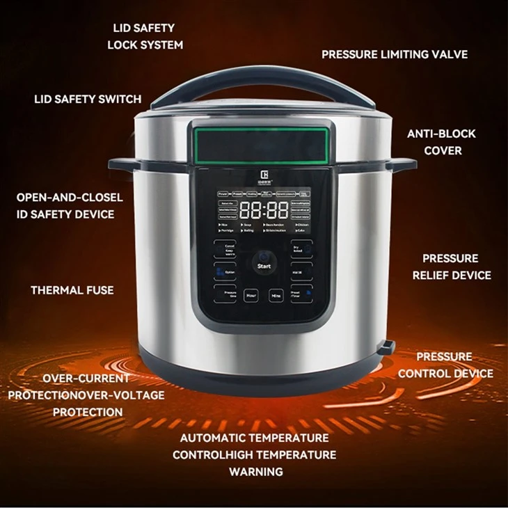 Multifunction Electric Pressure Cooker Touch Screen